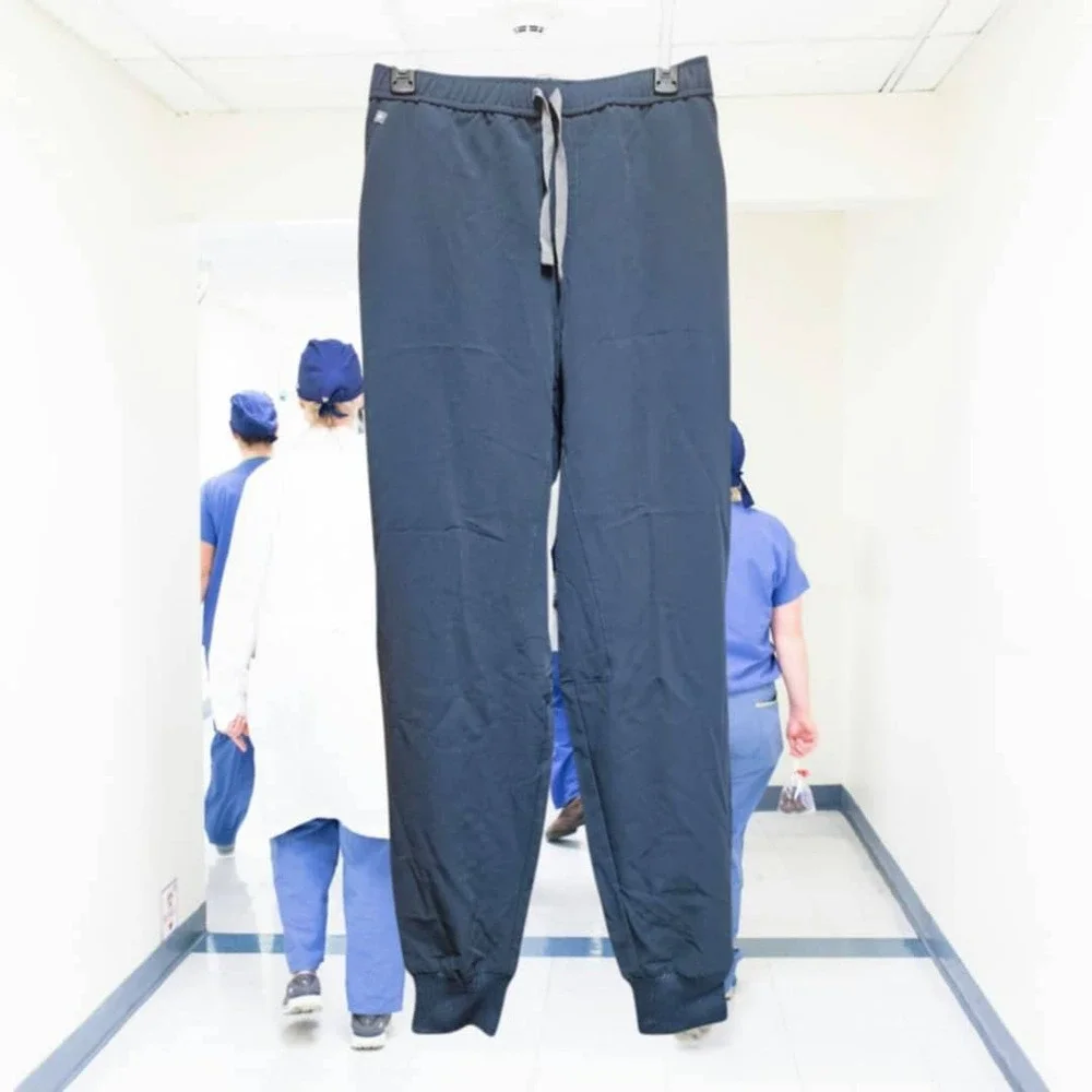 FIGS Navy Blue Joggers with Grey‎ Strings Size 2XL(D17)